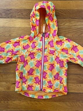 LL Bean 2T Patterned Raincoat